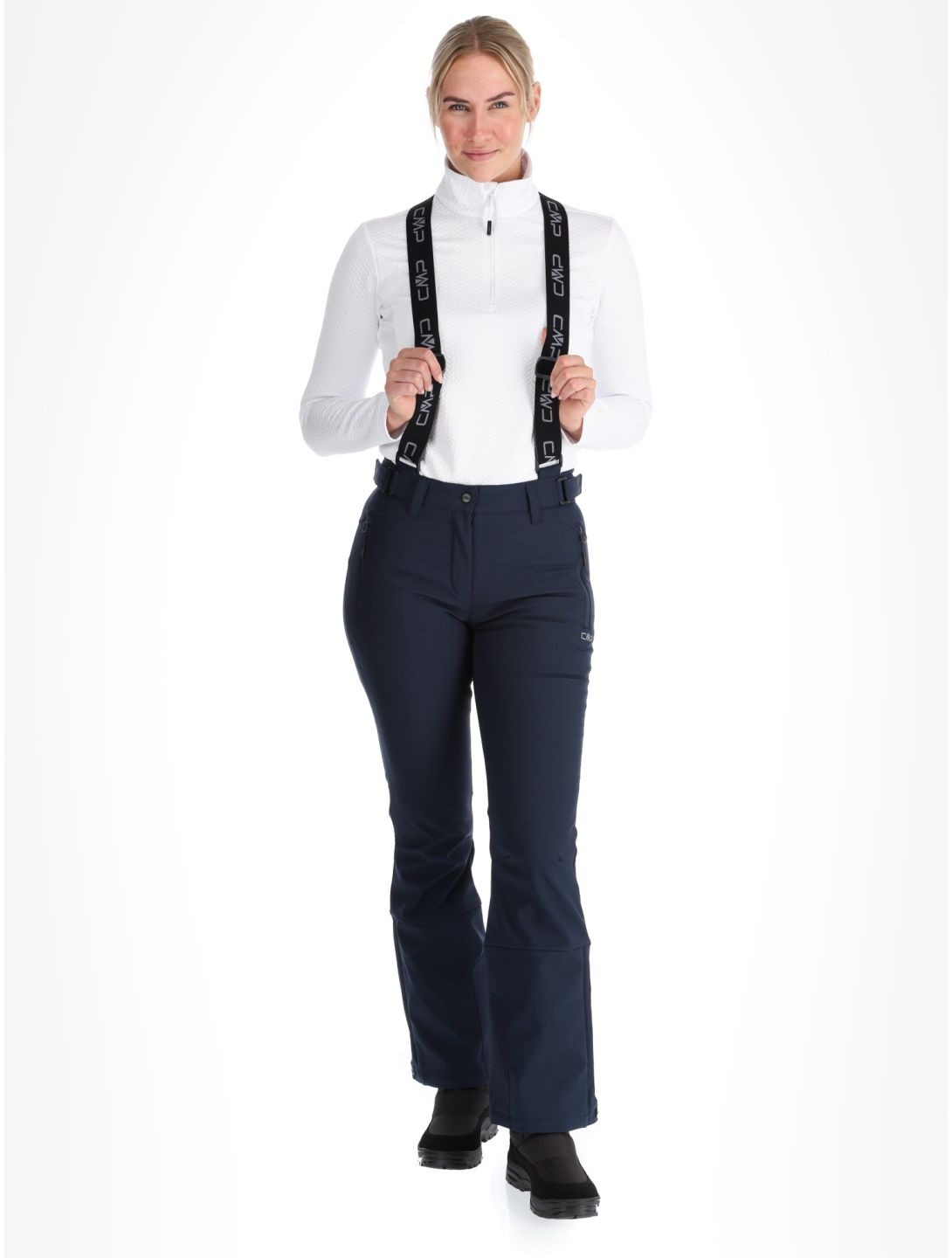 CMP, 34W4326 pantalones de esquí mujeres Black Blue azul 