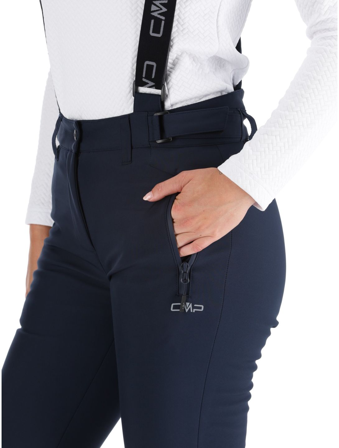 CMP, 34W4326 pantalones de esquí mujeres Black Blue azul 