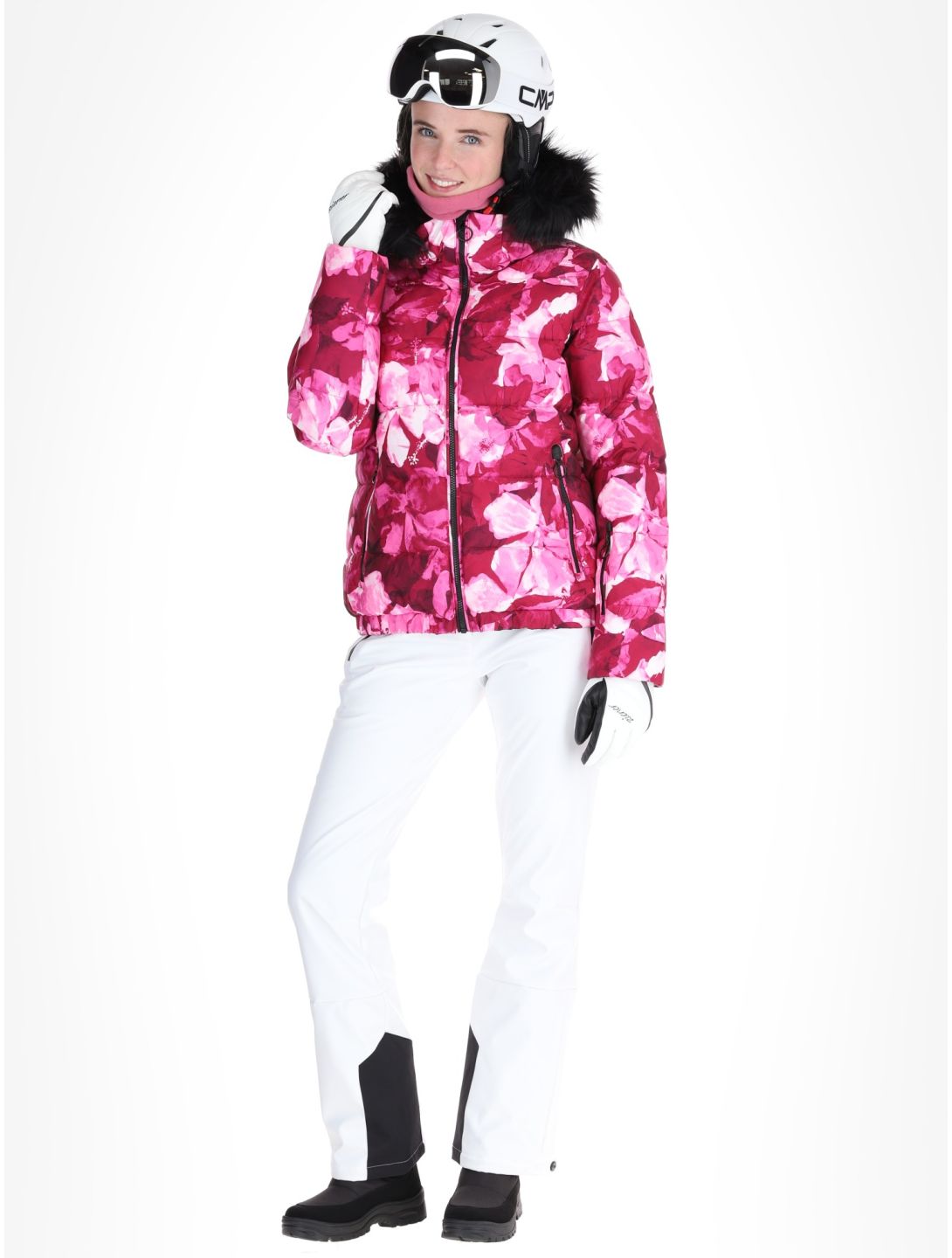 CMP, 34W4416F-P chaqueta de esquí mujeres Festival / White blanco, rosa 