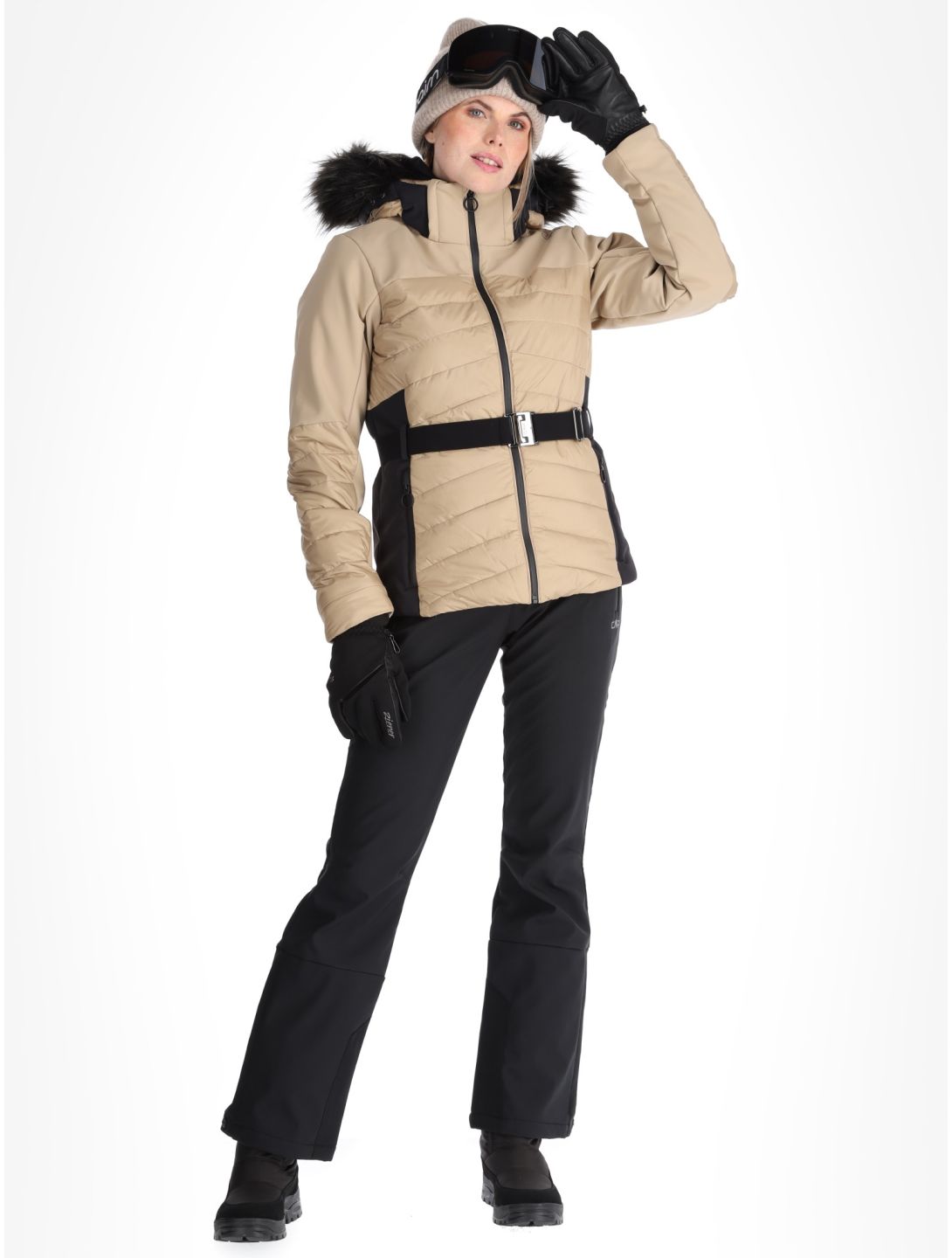 CMP, 34W4436F chaqueta de esquí mujeres Sesame marrón 