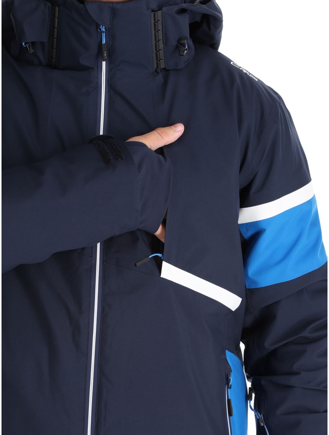 CMP, 34W4677 chaqueta de esquí hombres Black Blue azul 