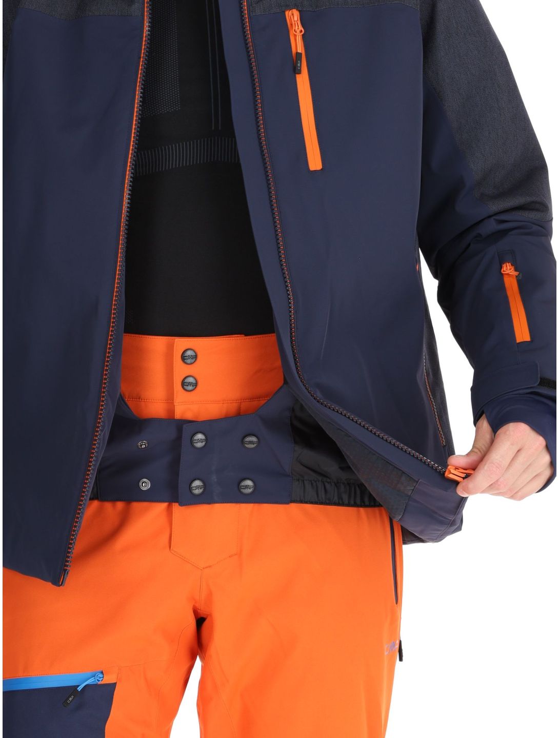 CMP, 34W4717 chaqueta de esquí hombres Black Blue azul 