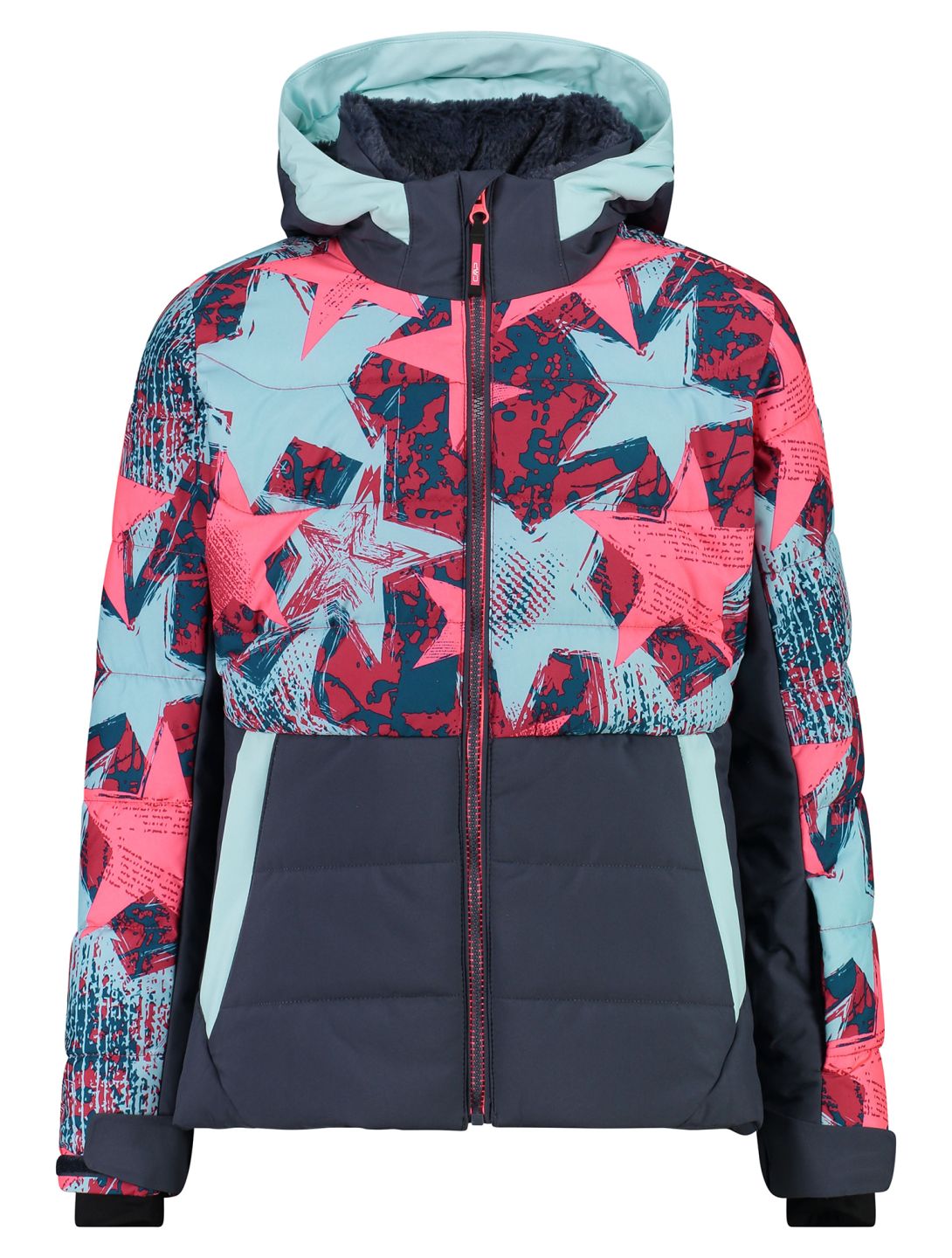 CMP, 34W4865P chaqueta de esquí niños Aqua  / Gloss / Teal multicolor, rosa 