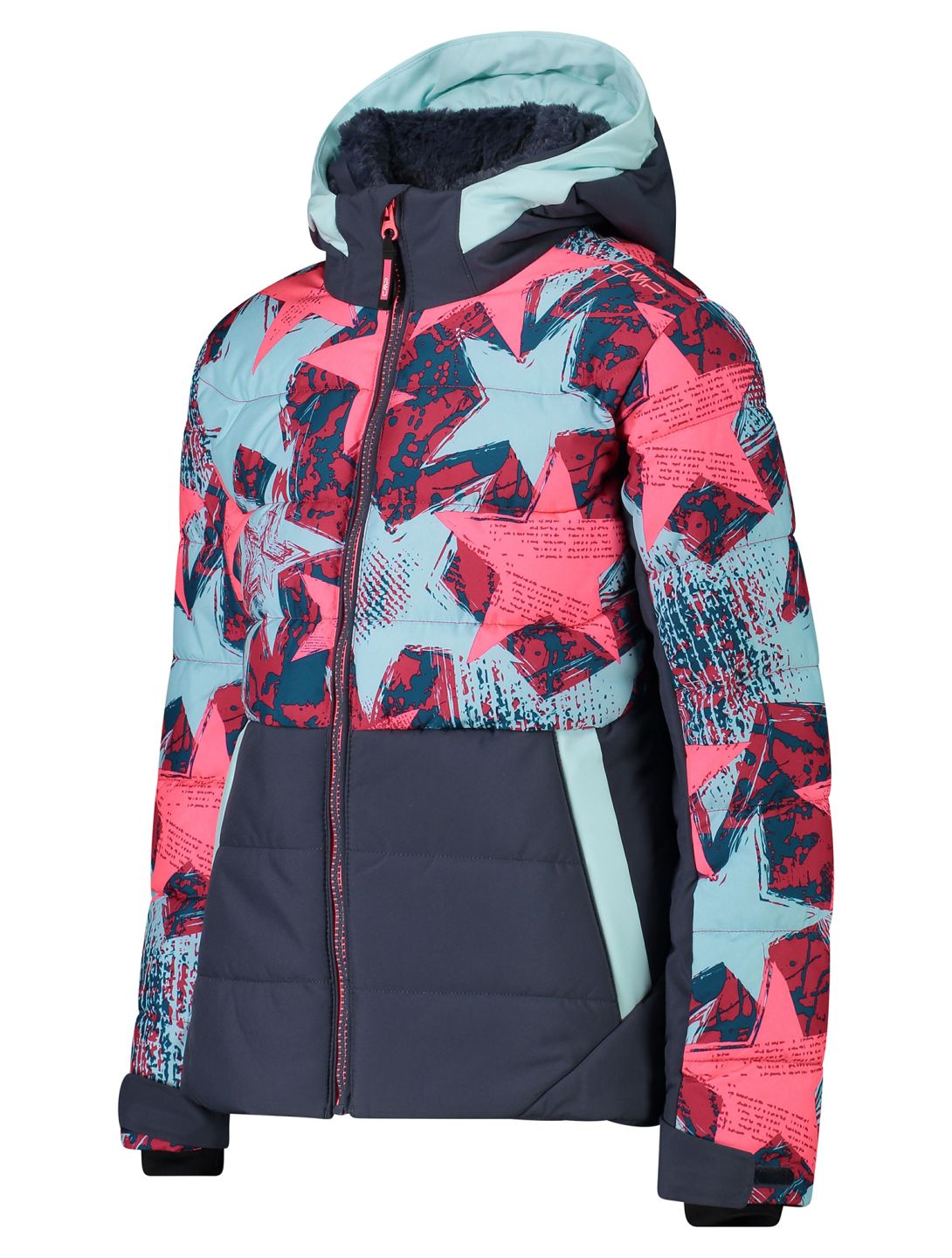 CMP, 34W4865P chaqueta de esquí niños Aqua  / Gloss / Teal multicolor, rosa 