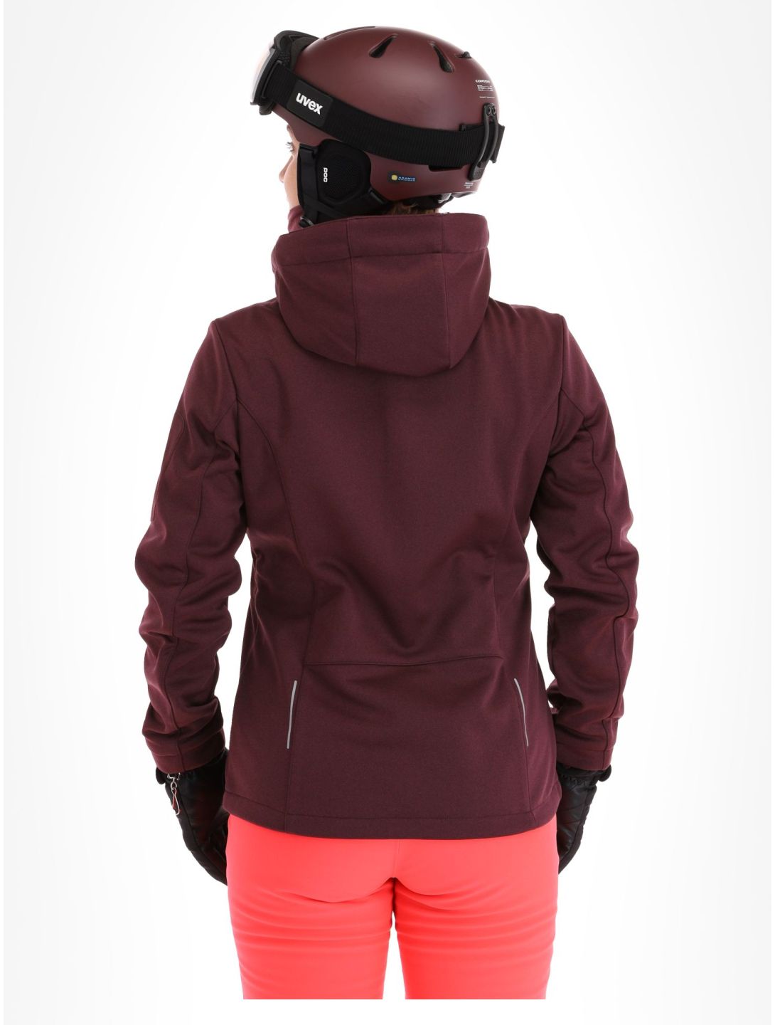 CMP, 39A5006M chaqueta de esquí softshell mujeres Burgundy Mel. borgoña 