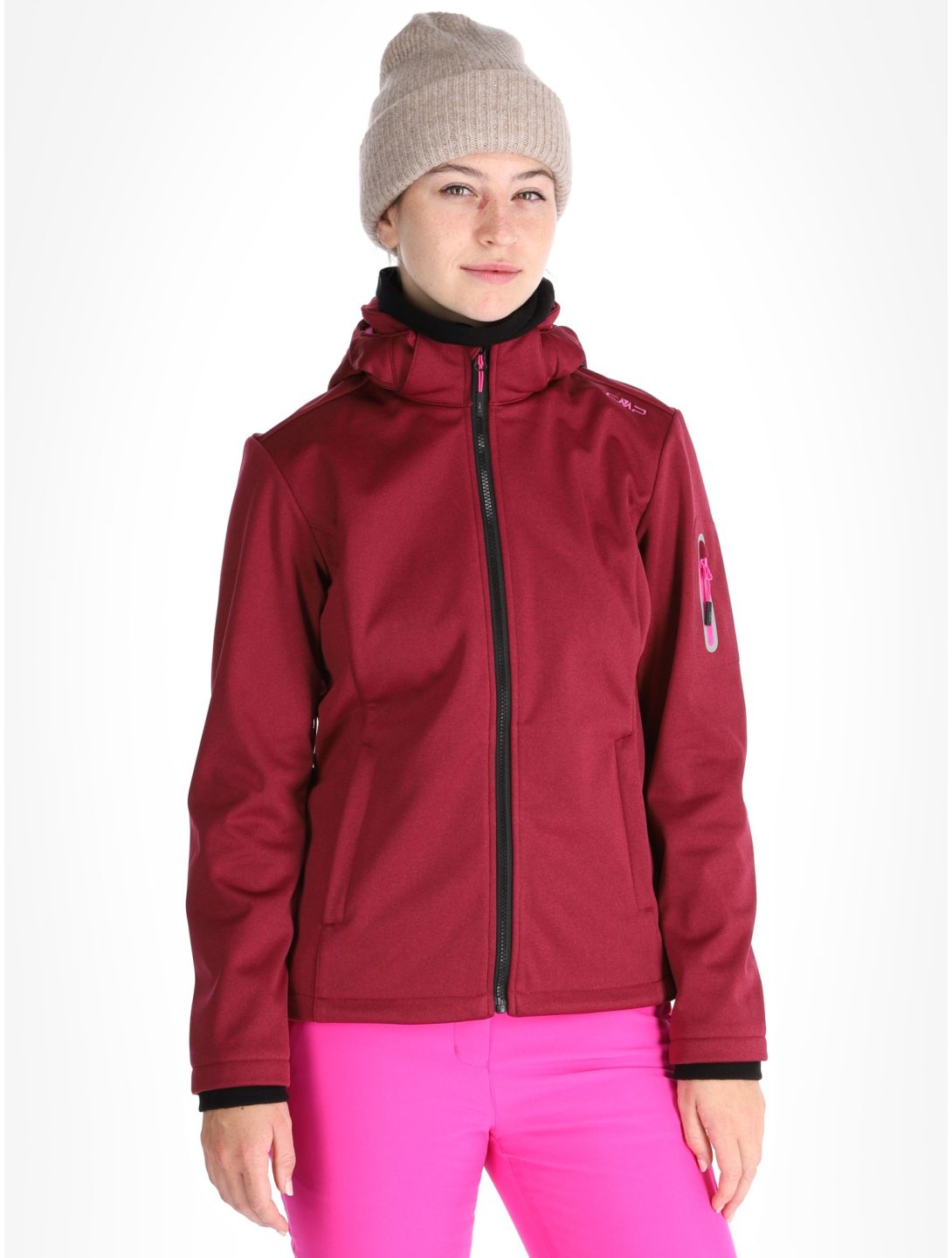 CMP, 39A5006M chaqueta de esquí softshell mujeres Anemone Melange / Festival rojo 