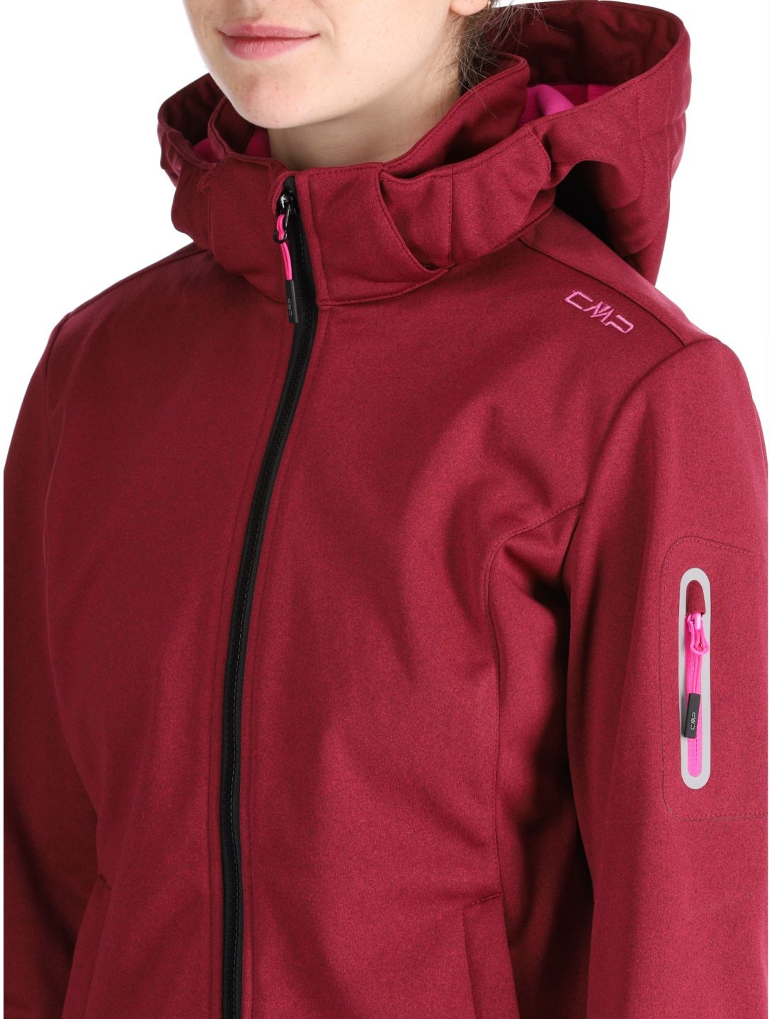 CMP, 39A5006M chaqueta de esquí softshell mujeres Anemone Melange / Festival rojo 