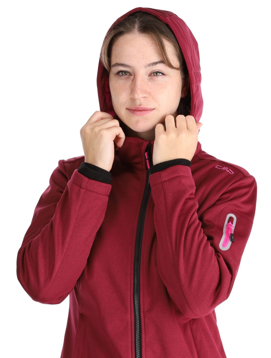 CMP, 39A5006M chaqueta de esquí softshell mujeres Anemone Melange / Festival rojo 