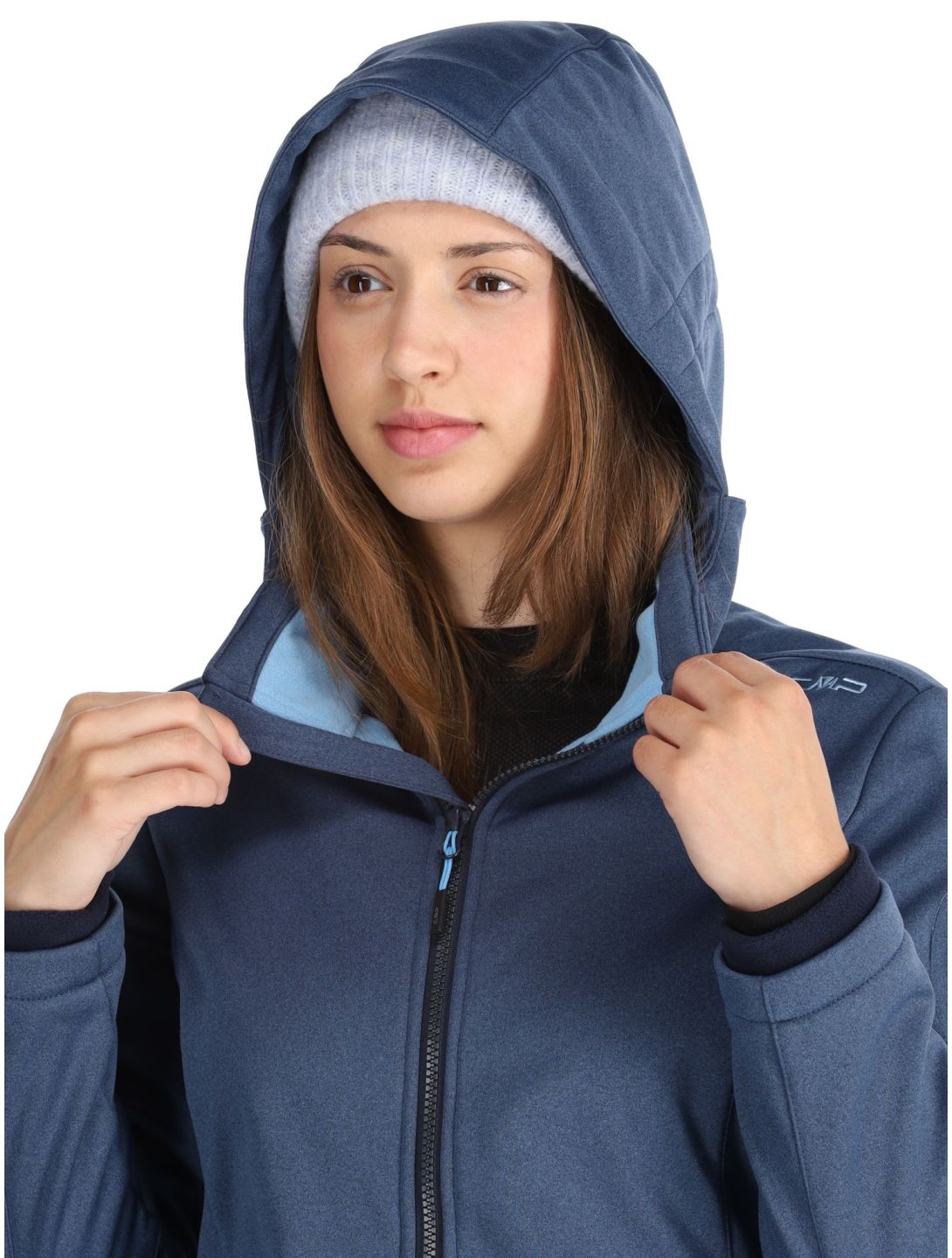 CMP, 39A5006M chaqueta de esquí softshell mujeres Blue Melange / Niagara azul 