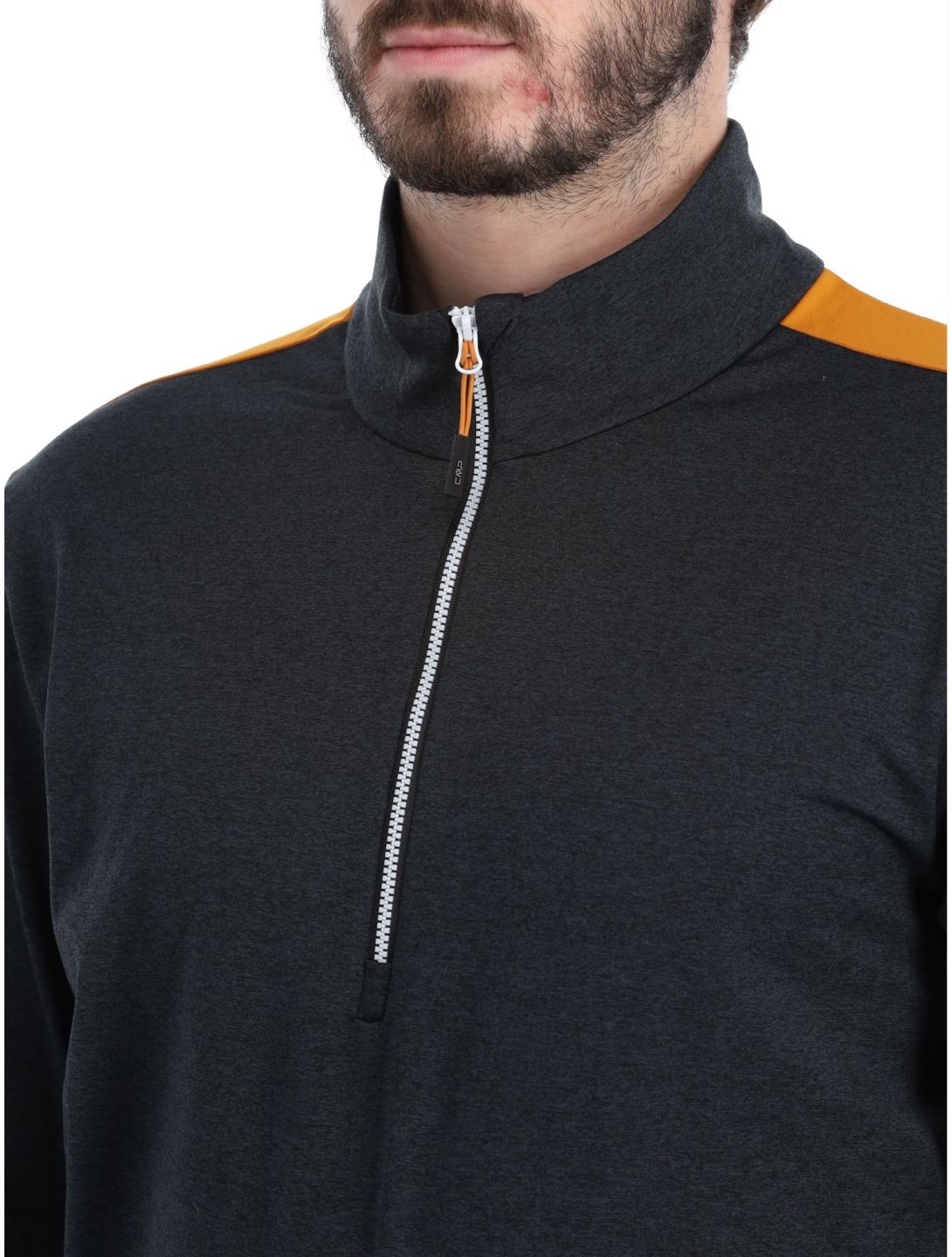 CMP, 39L2577 jersey hombres Black Mel. Pumpkin negro 