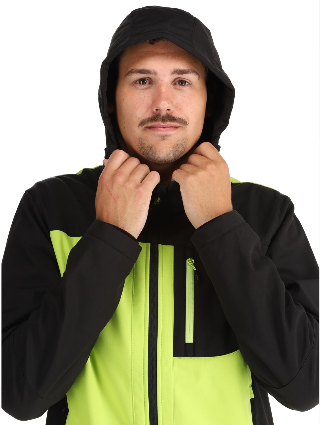 CMP, 3A01787N chaqueta de esquí softshell hombres Acid Yellow / Black amarillo, negro 