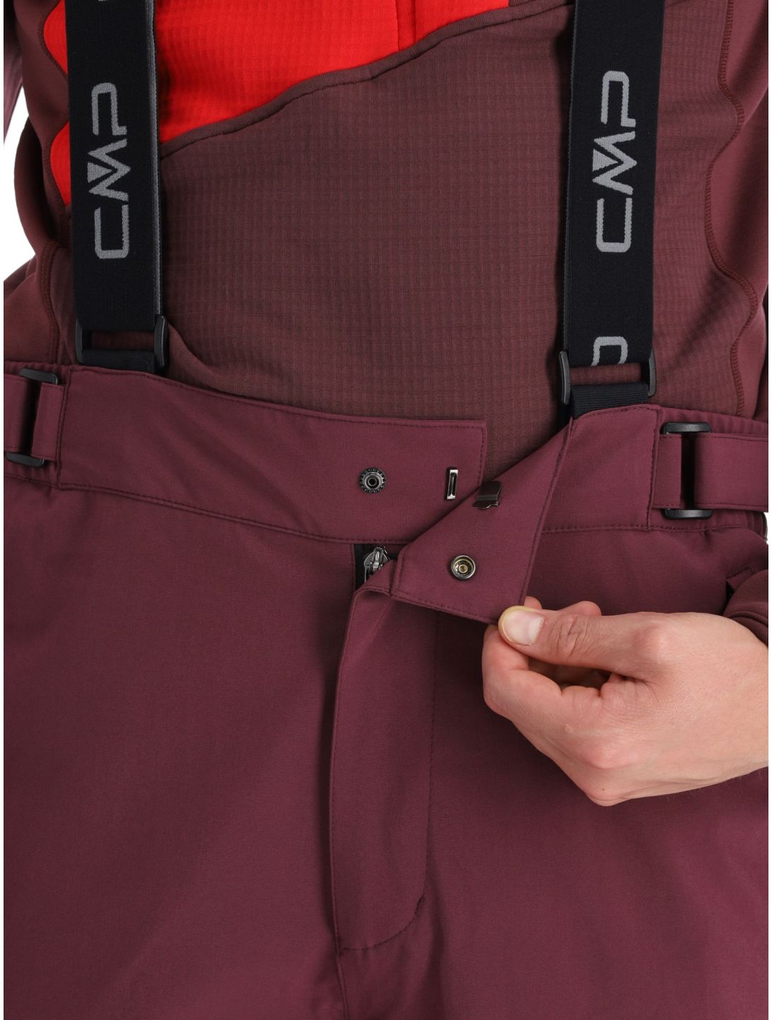 CMP, 3W17397N pantalones de esquí hombres Burgundy borgoña 