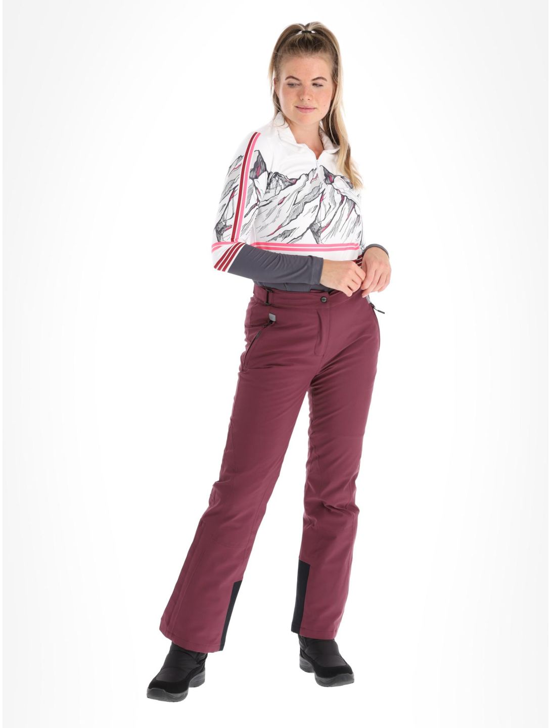 CMP, 3W18596N pantalones de esquí mujeres Burgundy borgoña 