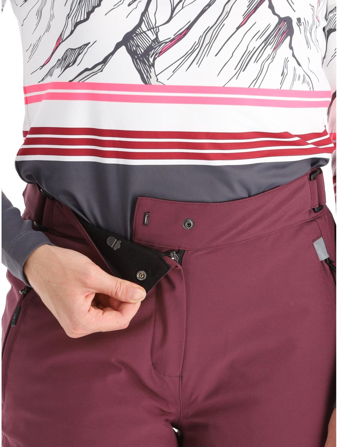 CMP, 3W18596N pantalones de esquí mujeres Burgundy borgoña 