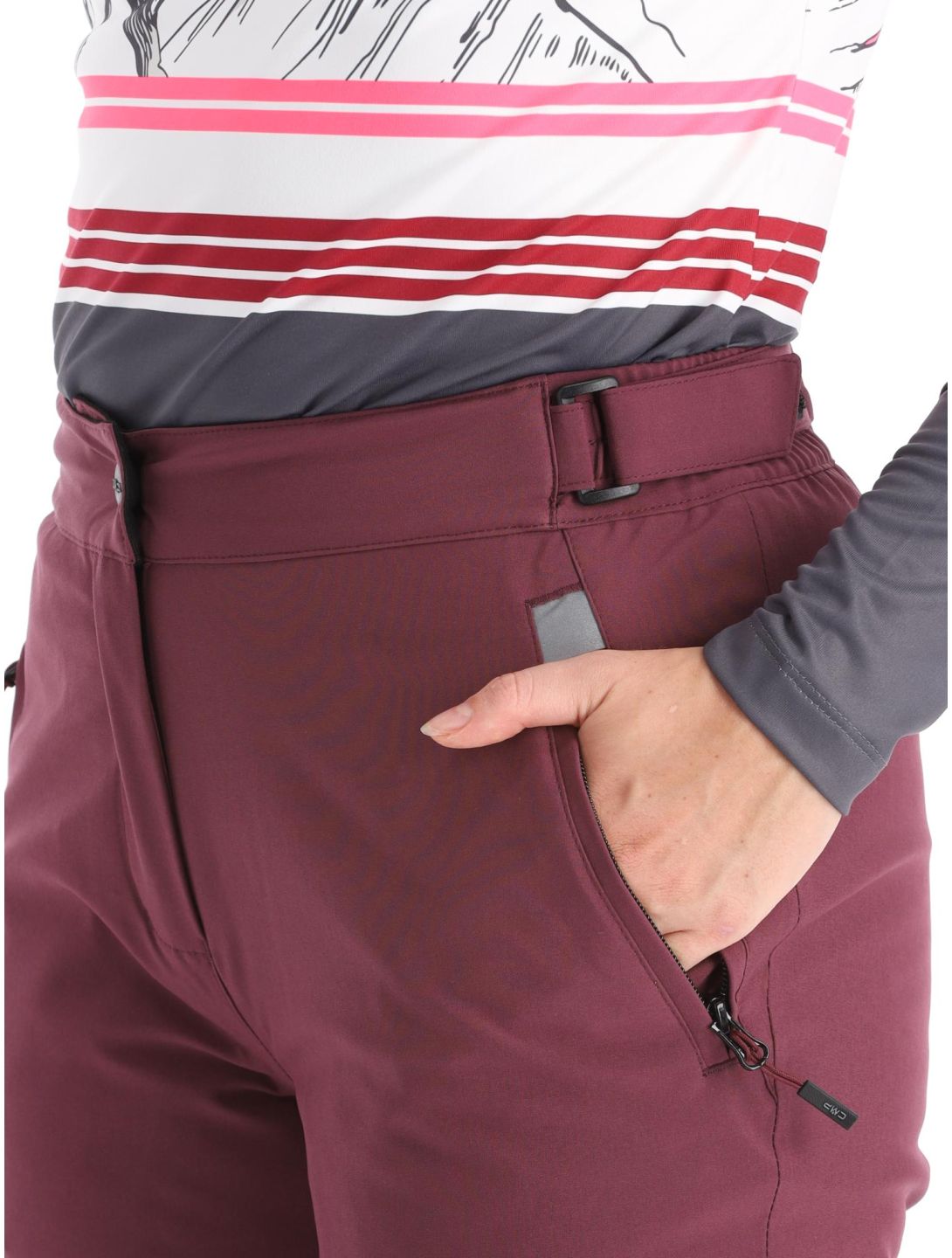 CMP, 3W18596N pantalones de esquí mujeres Burgundy borgoña 