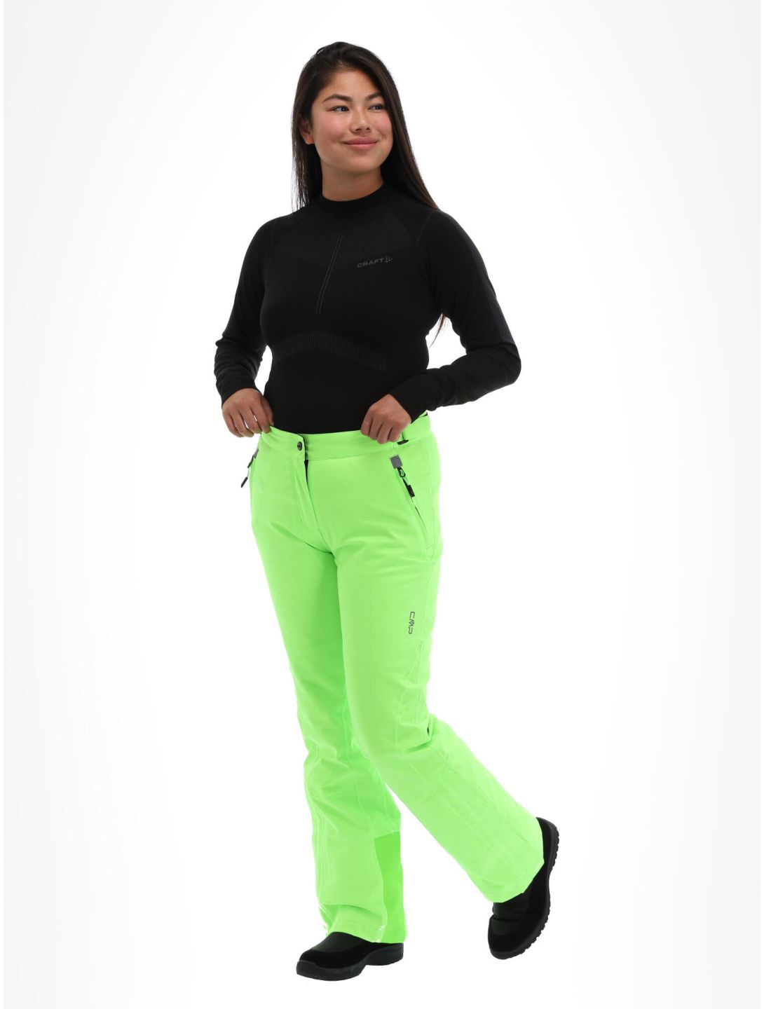 CMP, 3W18596N pantalones de esquí mujeres apple fluo verde 