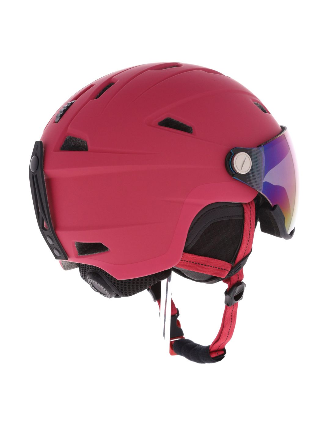 CMP, WJ-2 casco con visera niños Strawberry rojo 