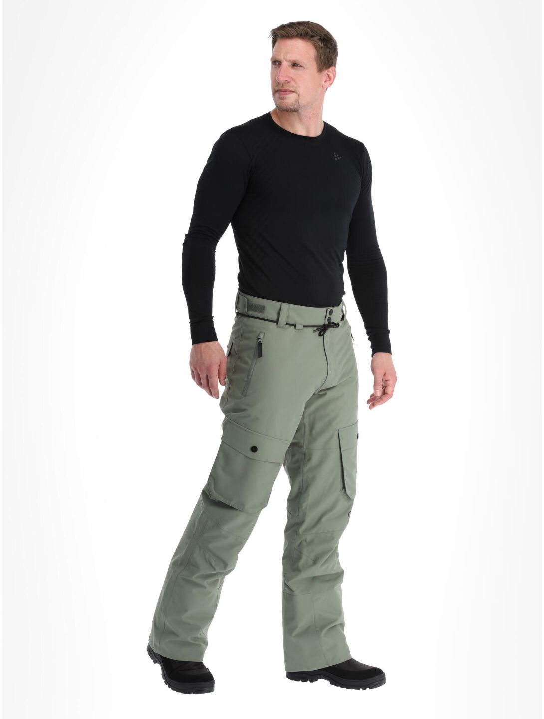 ColourWear, Flight pantalones de esquí BIB model hombres Grey Green negro, verde 