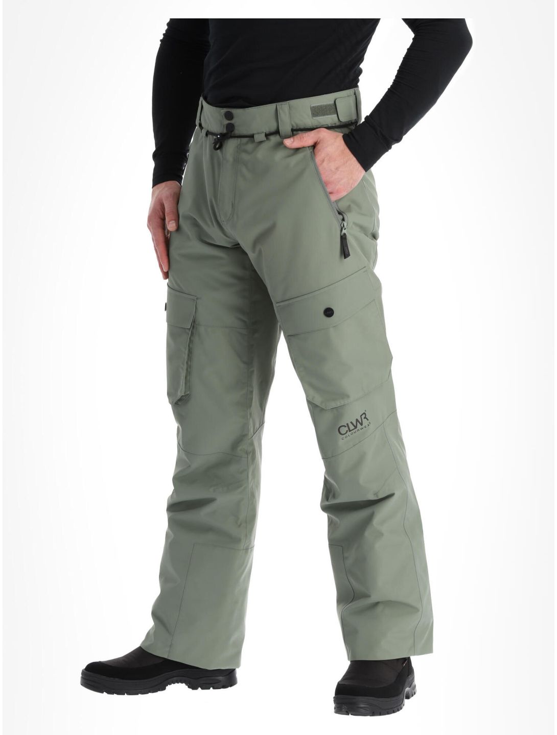 ColourWear, Flight pantalones de esquí BIB model hombres Grey Green negro, verde 