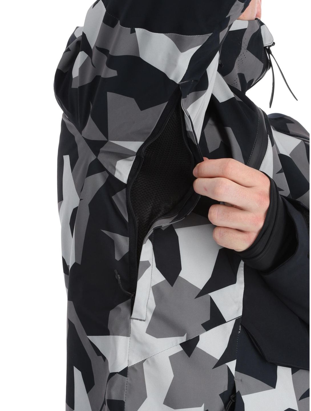 ColourWear, Foil chaqueta de esquí hombres Camo Grey gris, negro 