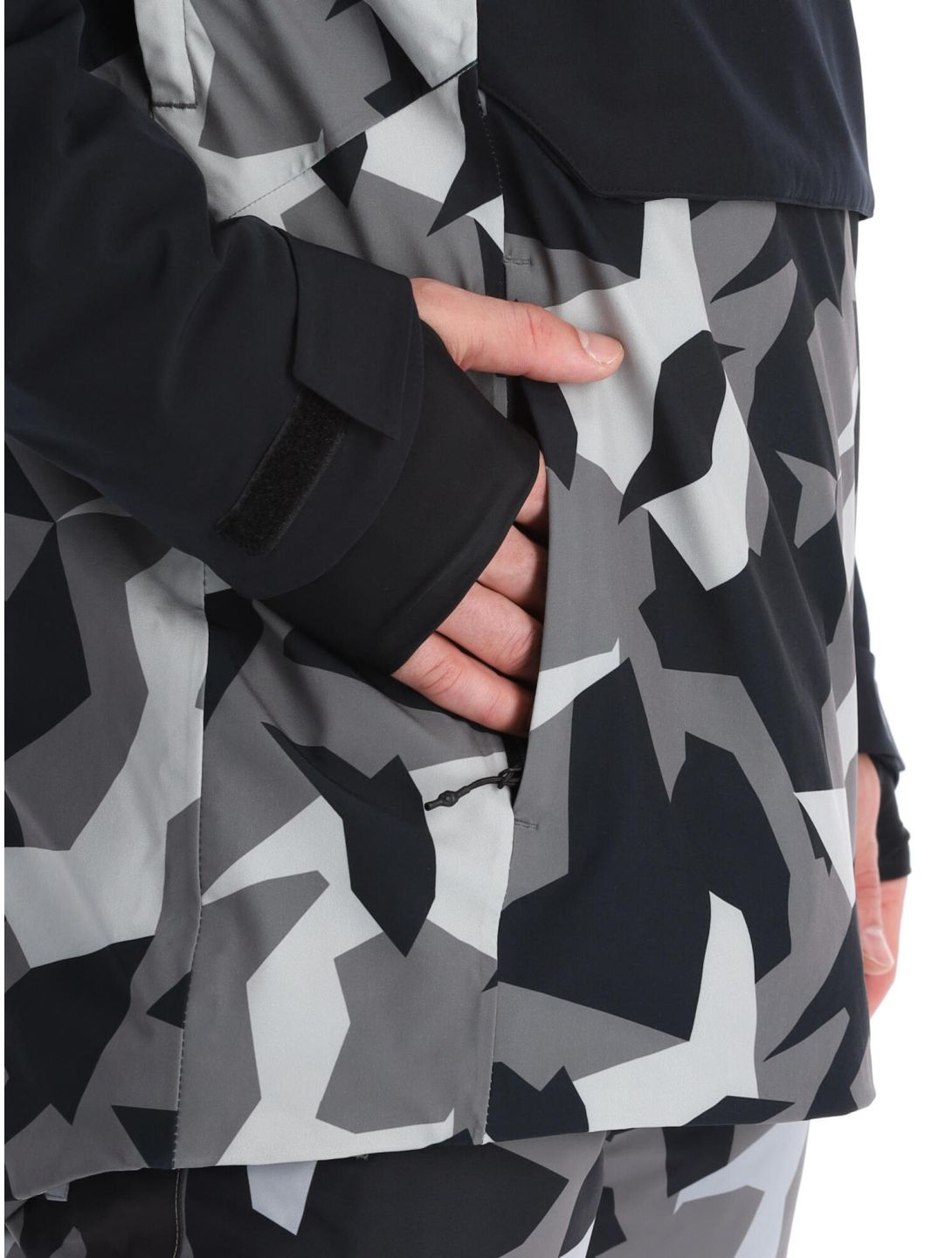 ColourWear, Foil chaqueta de esquí hombres Camo Grey gris, negro 