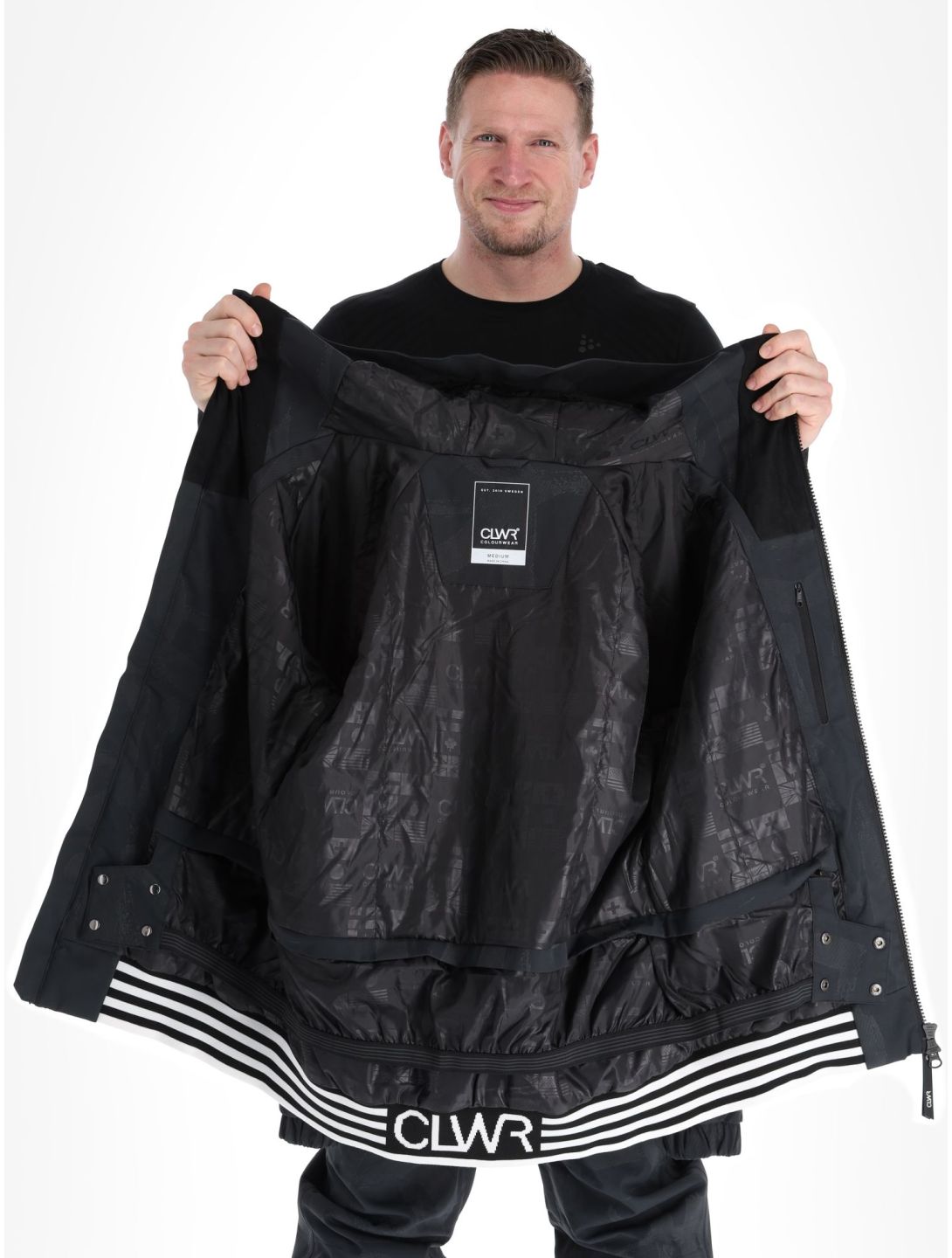 ColourWear, League chaqueta de esquí hombres Reflective Black negro 