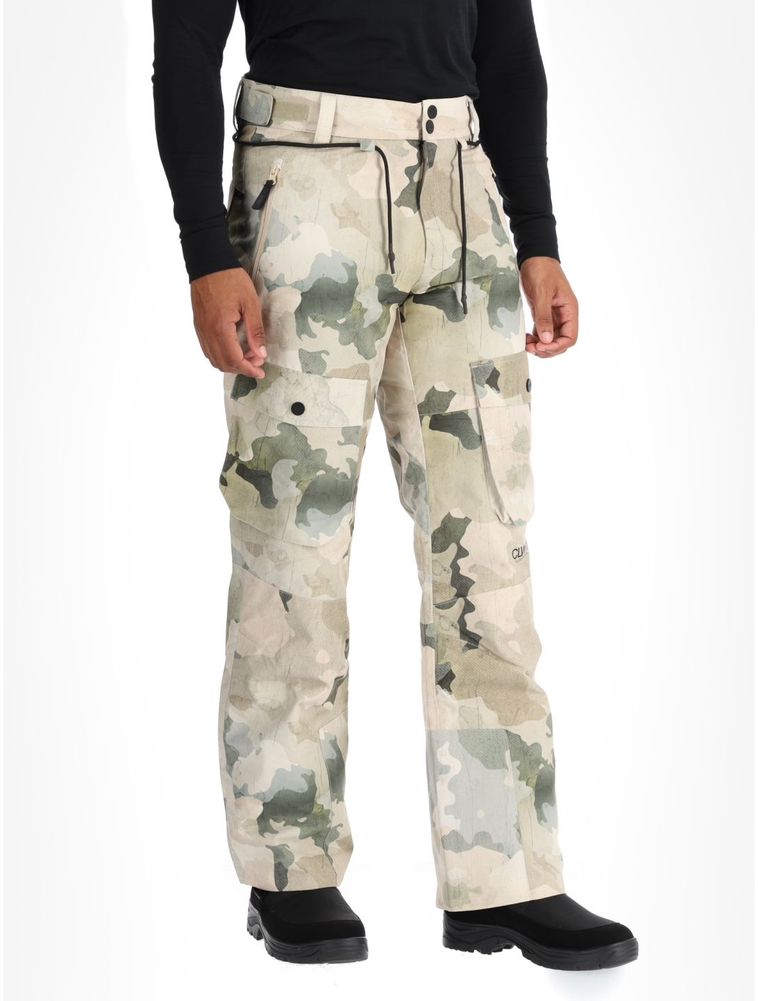 ColourWear, M Flight pantalones de esquí hombres Water Camo beige 