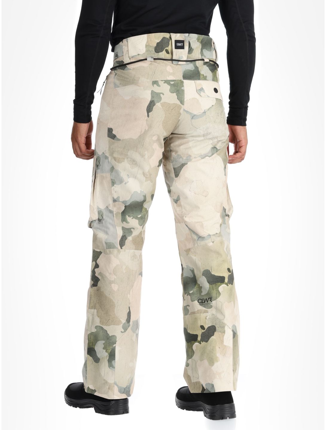 ColourWear, M Flight pantalones de esquí hombres Water Camo beige 