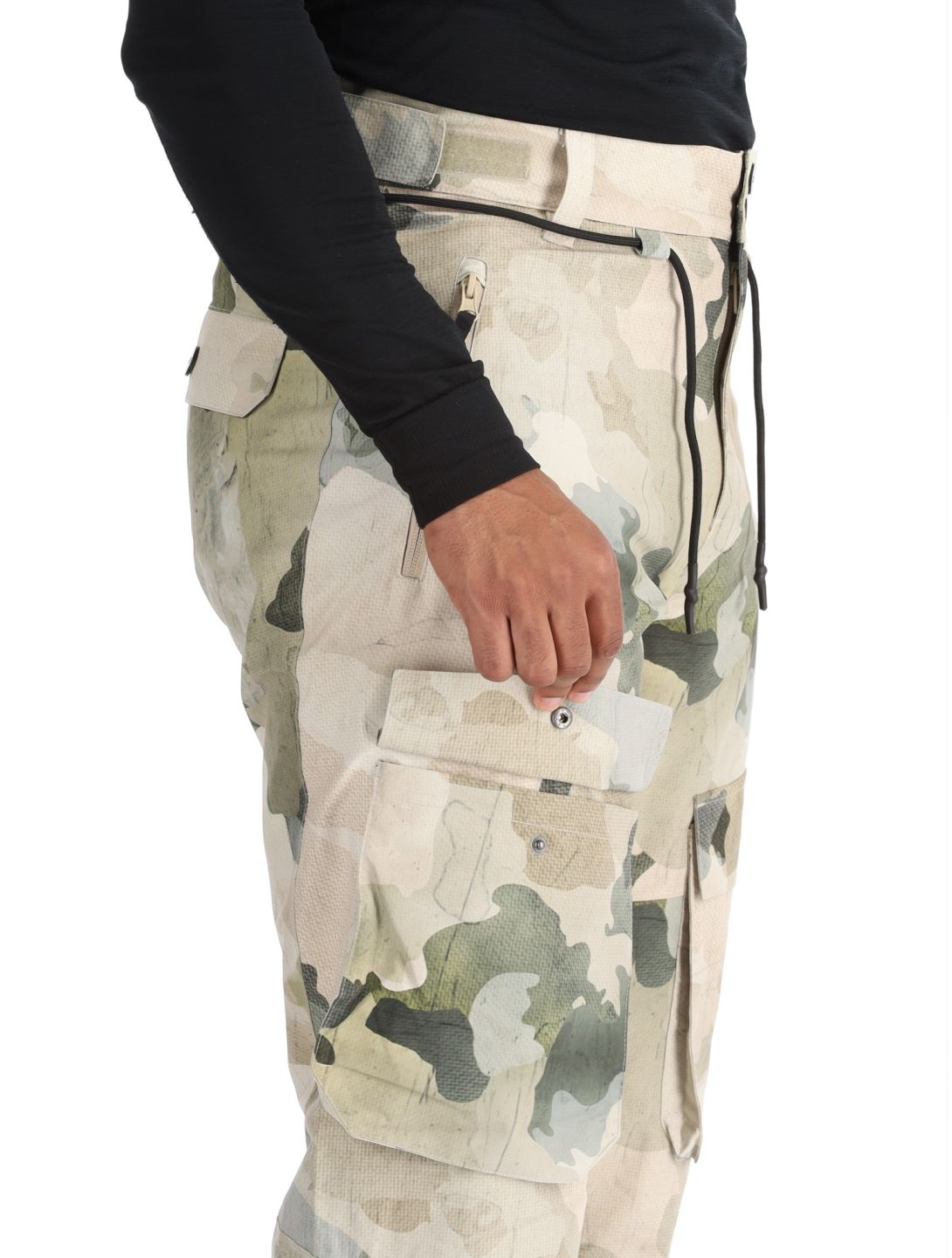 ColourWear, M Flight pantalones de esquí hombres Water Camo beige 