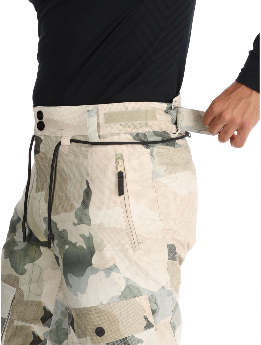 ColourWear, M Flight pantalones de esquí hombres Water Camo beige 