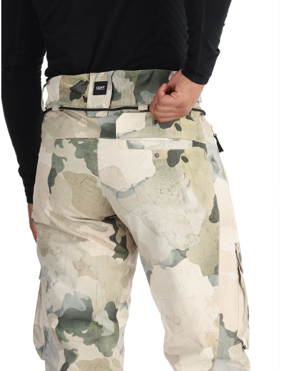 ColourWear, M Flight pantalones de esquí hombres Water Camo beige 