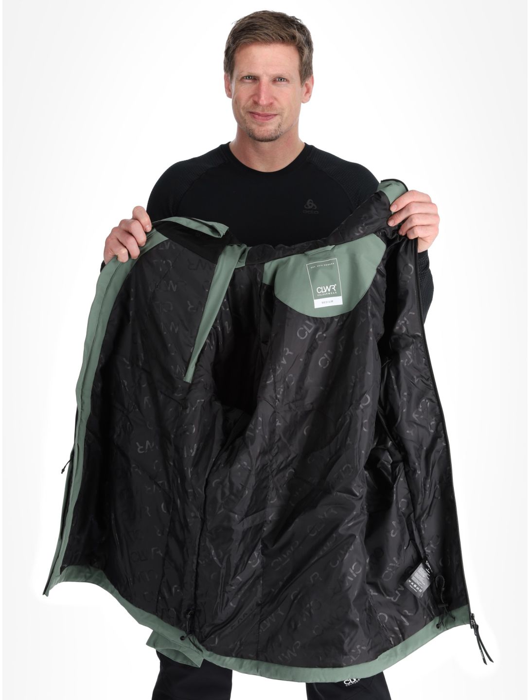 ColourWear, M Foil Anorak chaqueta de esquí hombres Dark Sage verde 