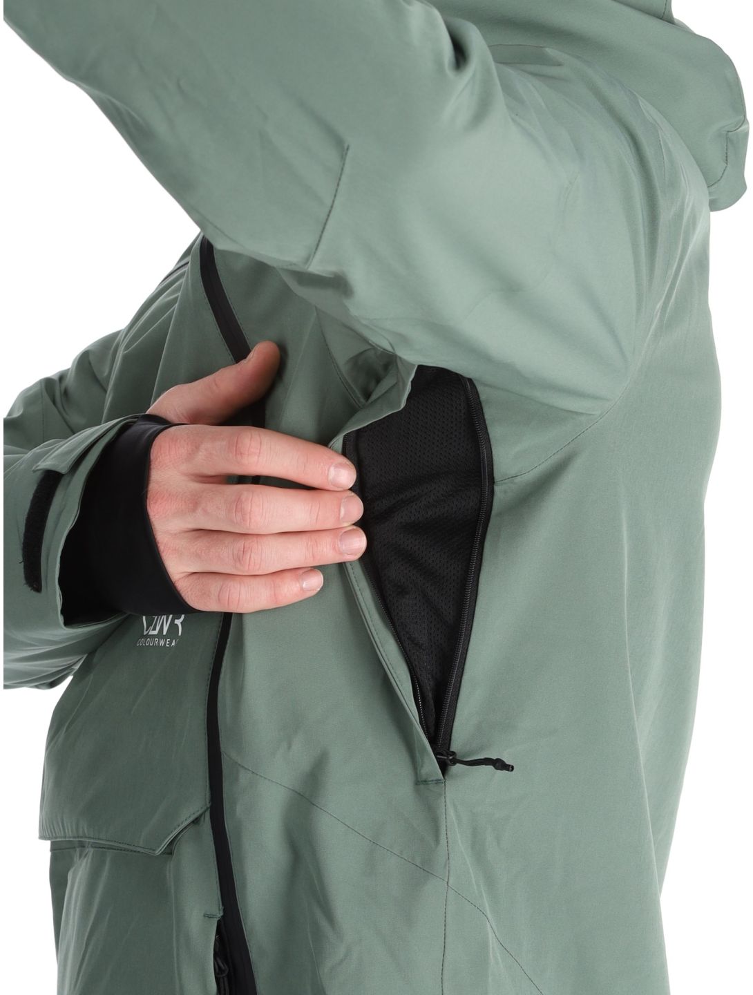 ColourWear, M Foil Anorak chaqueta de esquí hombres Dark Sage verde 