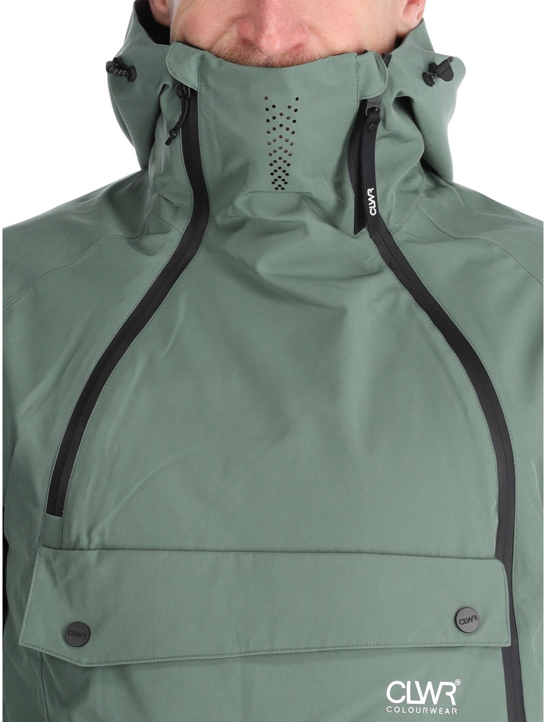 ColourWear, M Foil Anorak chaqueta de esquí hombres Dark Sage verde 