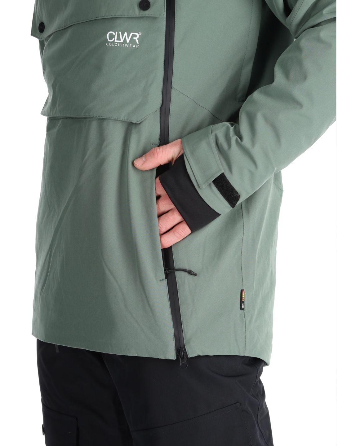 ColourWear, M Foil Anorak chaqueta de esquí hombres Dark Sage verde 