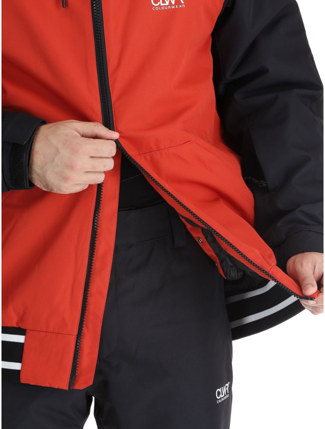 ColourWear, M League 2.0 chaqueta de esquí hombres Rust Red negro, rojo 