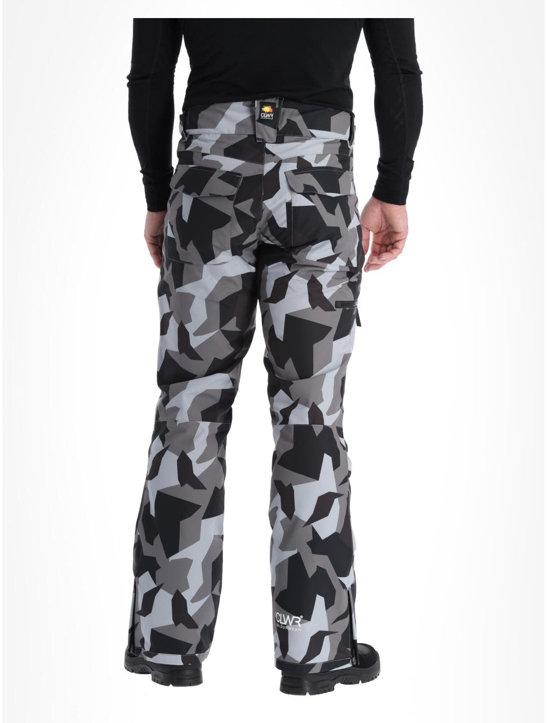 ColourWear, Sharp pantalones de esquí hombres Camo Grey gris 