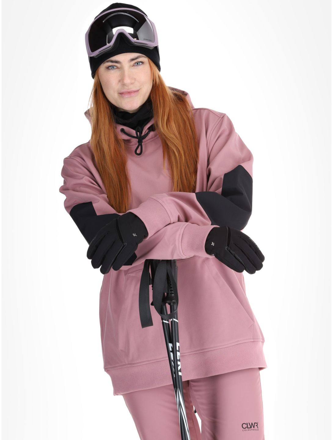 ColourWear, U Est 2010 Hood chaqueta de esquí softshell unisex Dark Rose rosa 