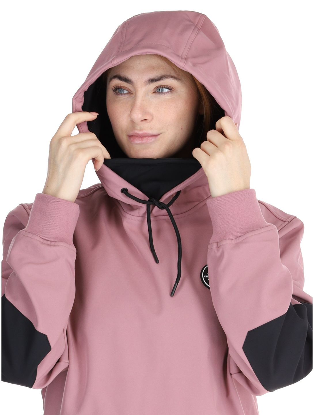 ColourWear, U Est 2010 Hood chaqueta de esquí softshell unisex Dark Rose rosa 