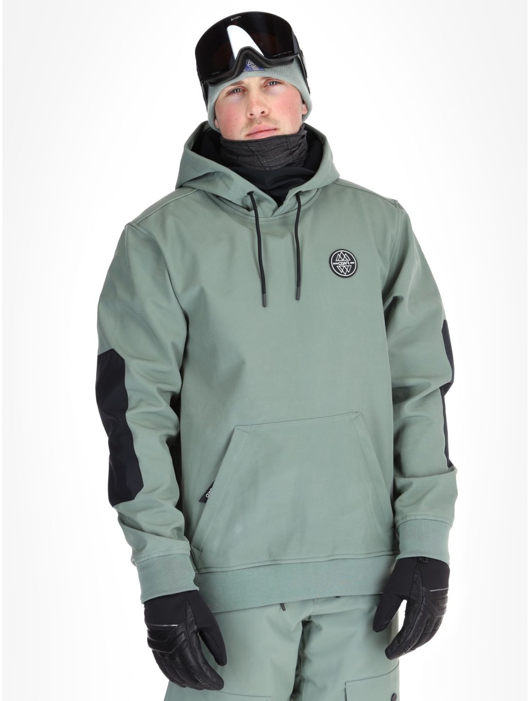 ColourWear, U Est 2010 Hood chaqueta de esquí softshell unisex Dark Sage verde 