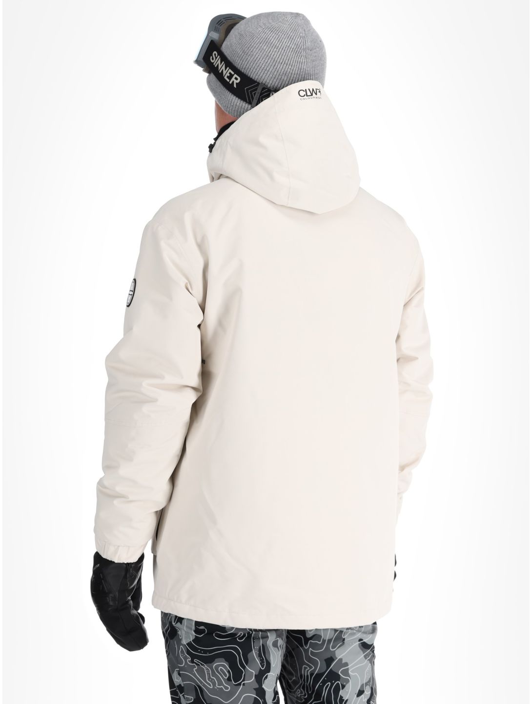 ColourWear, U Mountain Cargo chaqueta de esquí unisex Off-White blanco 