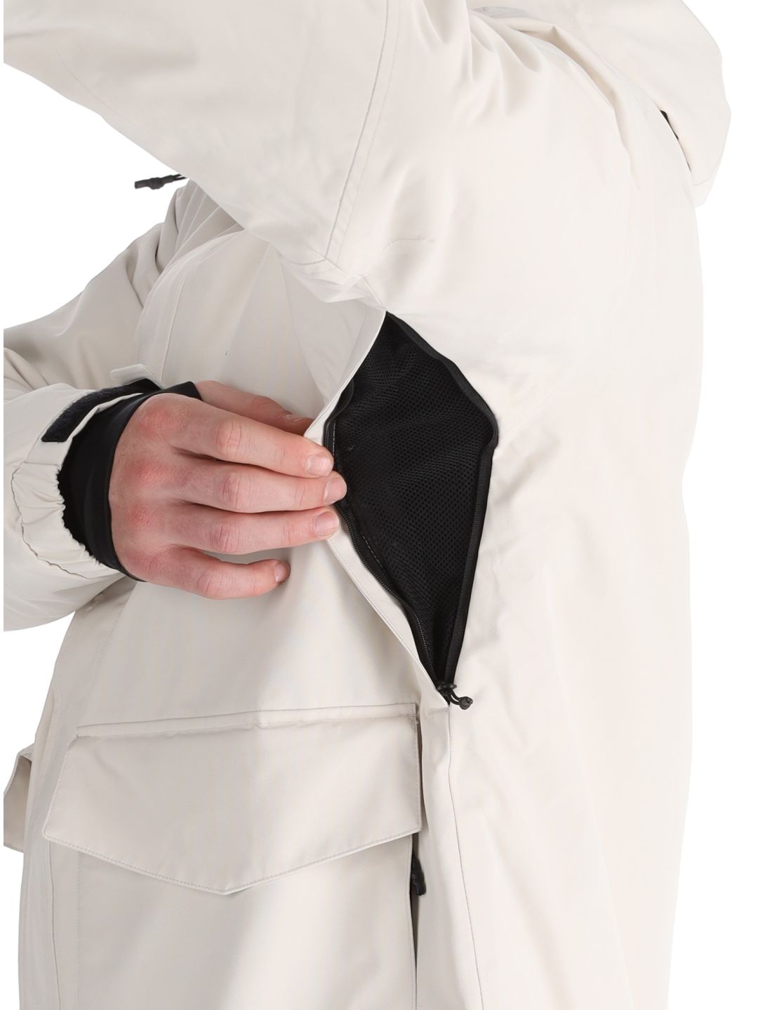 ColourWear, U Mountain Cargo chaqueta de esquí unisex Off-White blanco 