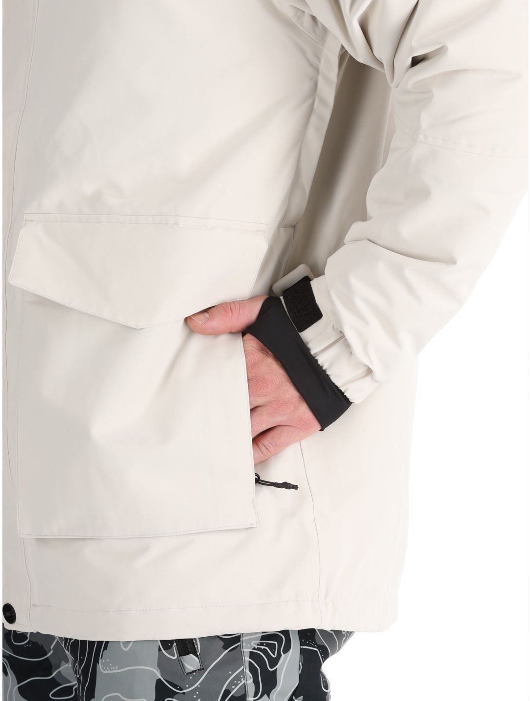 ColourWear, U Mountain Cargo chaqueta de esquí unisex Off-White blanco 