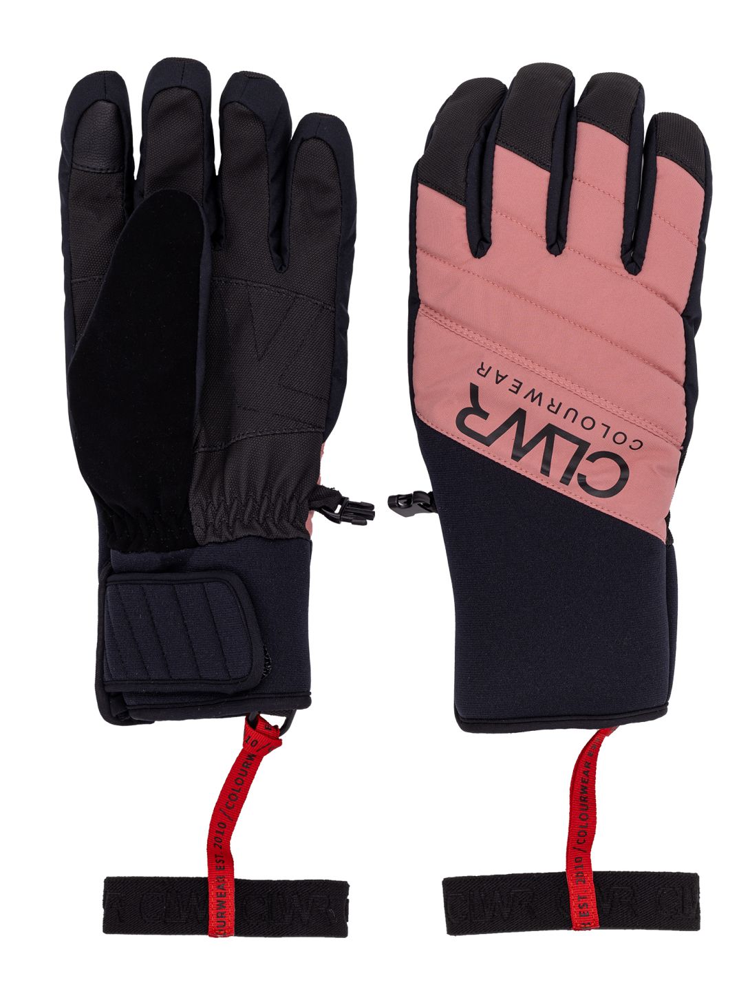 ColourWear, U Powder guantes de esquí unisex Dark Rose rosa 