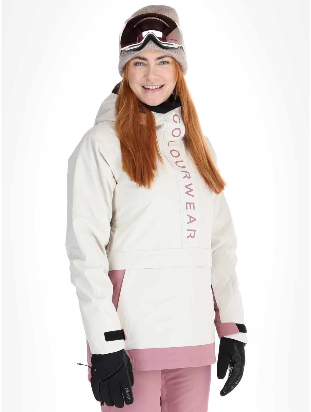 ColourWear, W Signature anorak mujeres Off-White blanco, púrpura 