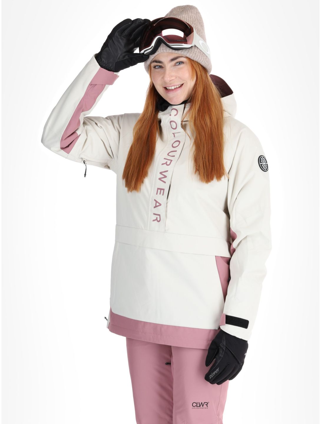 ColourWear, W Signature anorak mujeres Off-White blanco, púrpura 