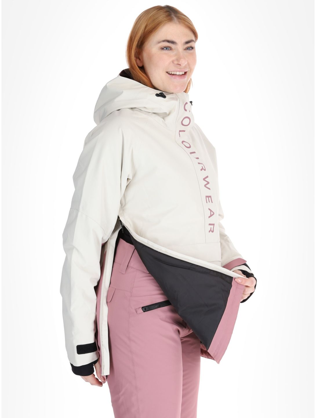 ColourWear, W Signature anorak mujeres Off-White blanco, púrpura 