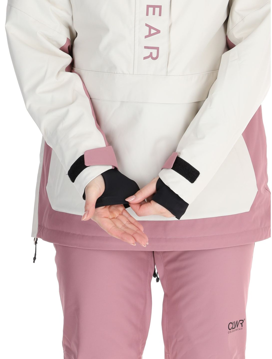 ColourWear, W Signature anorak mujeres Off-White blanco, púrpura 