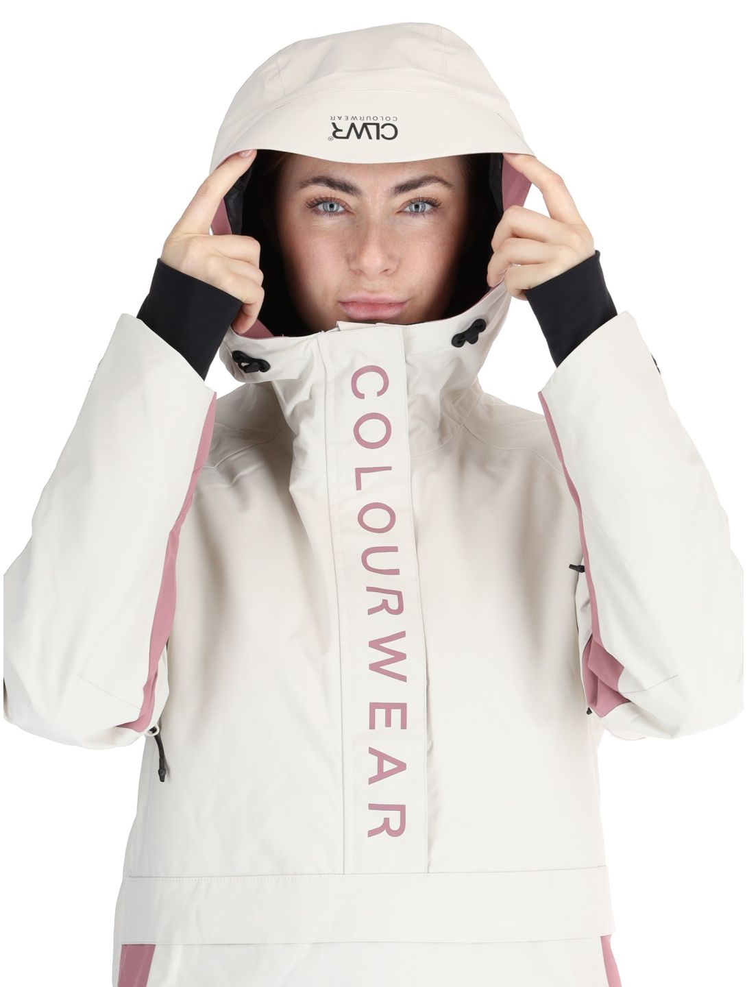 ColourWear, W Signature anorak mujeres Off-White blanco, púrpura 