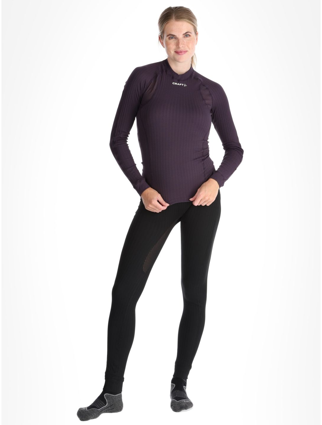 Craft, Active Extreme X Crewneck LS camisa termoactiva mujeres DK Plum púrpura 